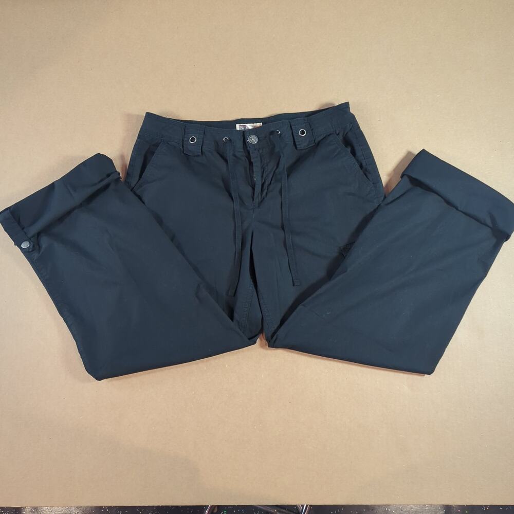 Faded Glory Black Cargo Pants Womens 10 Y2K Utility Multi Pocket Straight Leg